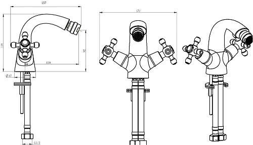 Смеситель для биде Boheme Сamelia 296-Camelia Смеситель для биде Boheme Сamelia 296-Camelia