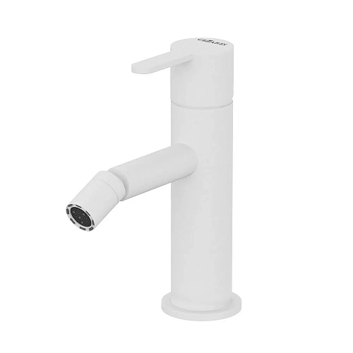 Смеситель для биде CEZARES LEAF-BSM-BIO с донным клапаном, белый матовый Смеситель для биде CEZARES LEAF-BSM-BIO с донным клапаном, белый матовый