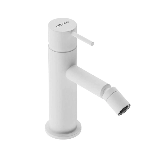 Смеситель для биде CEZARES LEAF-BSM-L-BIO с донным клапаном, белый матовый Смеситель для биде CEZARES LEAF-BSM-L-BIO с донным клапаном, белый матовый