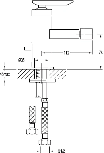 Смеситель для биде CEZARES SIESTA-F-BS-01-W0 Смеситель для биде CEZARES SIESTA-F-BS-01-W0