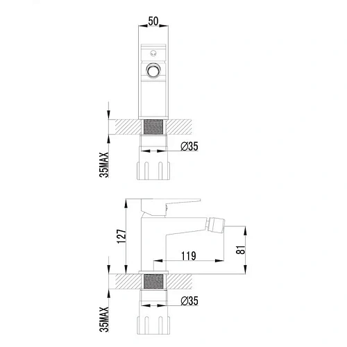 Смеситель для биде OMNIRES FRESH FR7120CR хром Смеситель для биде OMNIRES FRESH FR7120CR хром