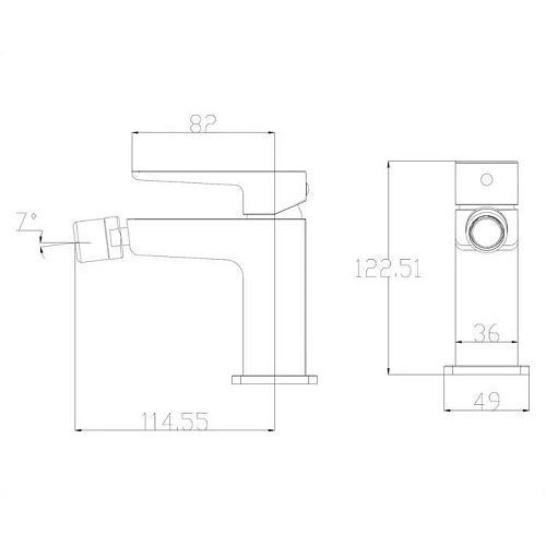Смеситель для биде OMNIRES PARMA PM7421IN с донным клапаном (инокс) Смеситель для биде OMNIRES PARMA PM7421IN с донным клапаном (инокс)