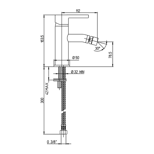 Смеситель для биде Paini Brera 74CR304 без донного клапана, хром Смеситель для биде Paini Brera 74CR304 без донного клапана, хром
