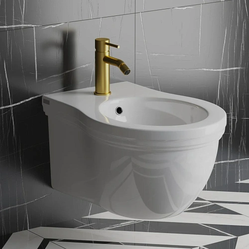 Смеситель для биде Paini Cox 78PJ304O без донного клапана, золото матовое Смеситель для биде Paini Cox 78PJ304O без донного клапана, золото матовое