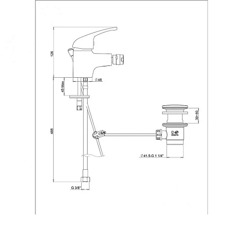 Смеситель для биде Paini Creta 42CR306CAKM Смеситель для биде Paini Creta 42CR306CAKM