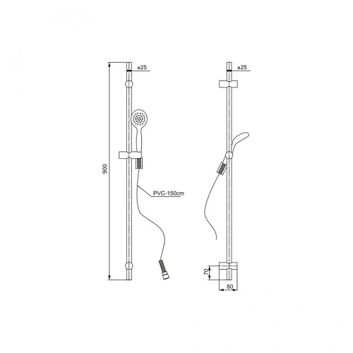 Смеситель для биде Paini Dax 84CR306RKM Смеситель для биде Paini Dax 84CR306RKM