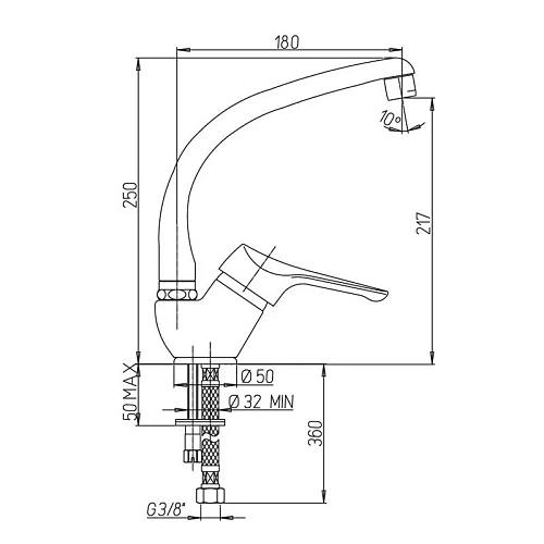 Смеситель для биде Paini Morgana 73PW306VR никель, излив стекло Смеситель для биде Paini Morgana 73PW306VR никель, излив стекло