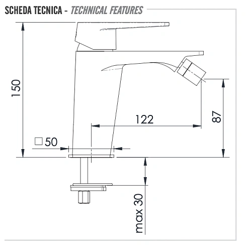 Смеситель для биде Remer Dream D22 Смеситель для биде Remer Dream D22