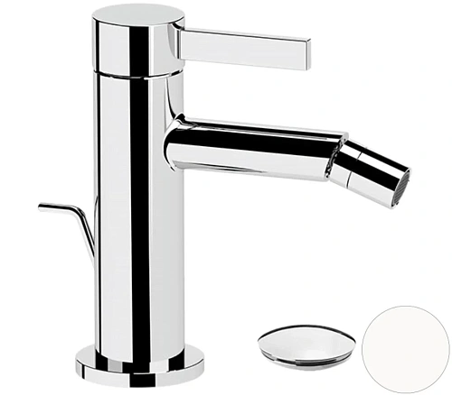 Смеситель для биде Remer Metrica MC20BO, белый матовый Смеситель для биде Remer Metrica MC20BO, белый матовый