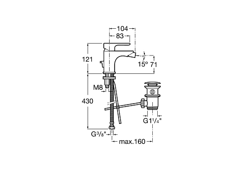 Смеситель для биде Roca L20 5A6A09C0M Смеситель для биде Roca L20 5A6A09C0M