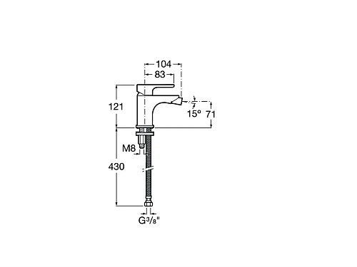 Смеситель для биде Roca L20 XL без донного клапана 5A6B09C00 Смеситель для биде Roca L20 XL без донного клапана 5A6B09C00