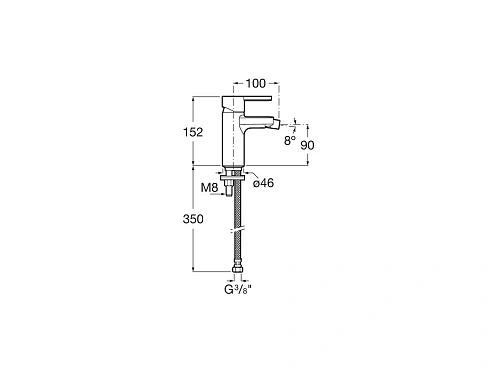 Смеситель для биде Roca Naia PVD, матовый черный титан, без донного клапана, 5A6A96NM0 Смеситель для биде Roca Naia PVD, матовый черный титан, без донного клапана, 5A6A96NM0