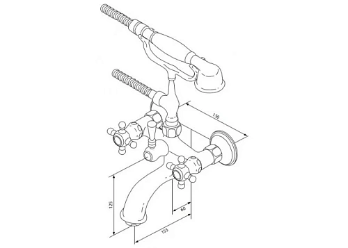 Смеситель для ванны AM.PM 5 O’Clock F2510000 Смеситель для ванны AM.PM 5 O’Clock F2510000