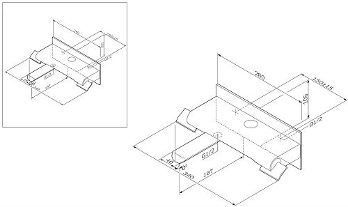 Смеситель для ванны AM.PM Admire F101000B с душем Смеситель для ванны AM.PM Admire F101000B с душем