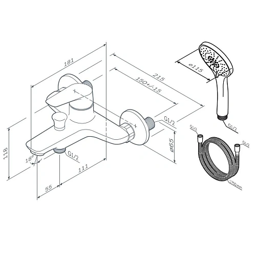 Смеситель для ванны AM.PM Joy F85E15000 хром Смеситель для ванны AM.PM Joy F85E15000 хром