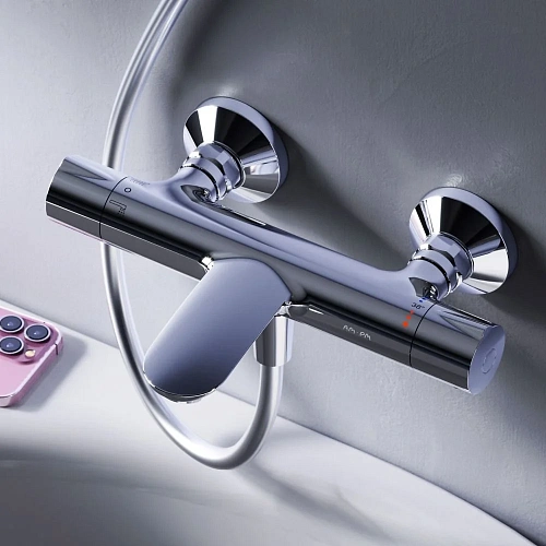 Смеситель для ванны AM.PM Like F8050000 с термостатом, хром Смеситель для ванны AM.PM Like F8050000 с термостатом, хром