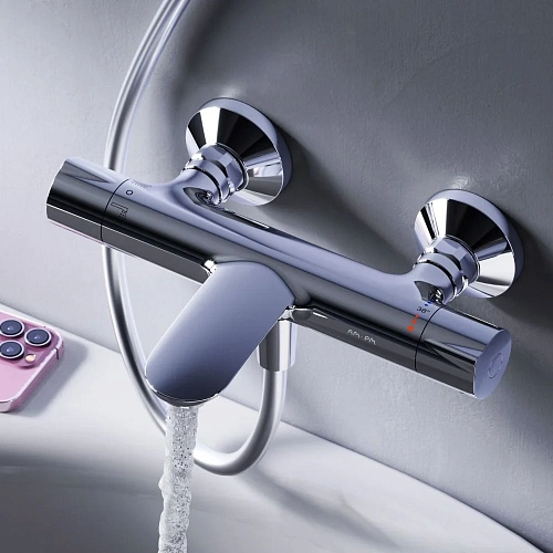 Смеситель для ванны AM.PM Like F8050000 с термостатом, хром Смеситель для ванны AM.PM Like F8050000 с термостатом, хром