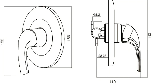 Смеситель для ванны AM.PM Sense F7575032 встраиваемый Смеситель для ванны AM.PM Sense F7575032 встраиваемый