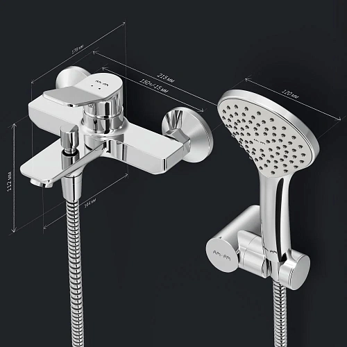 Смеситель для ванны AM.PM X-Joy F85A15000 хром Смеситель для ванны AM.PM X-Joy F85A15000 хром