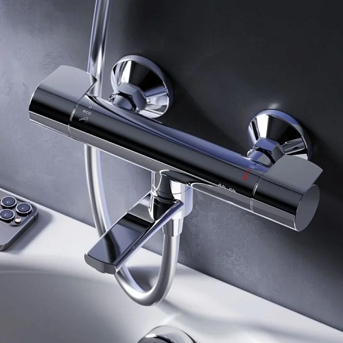 Смеситель для ванны AM.PM X-Joy F85A50000 с термостатом, хром Смеситель для ванны AM.PM X-Joy F85A50000 с термостатом, хром