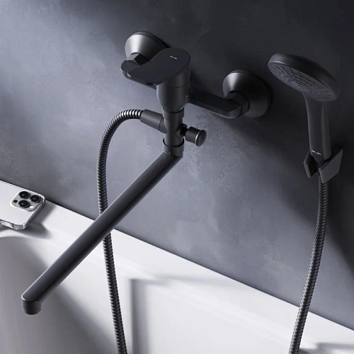 Смеситель для ванны AM.PM X-Joy F85A90122 черный Смеситель для ванны AM.PM X-Joy F85A90122 черный