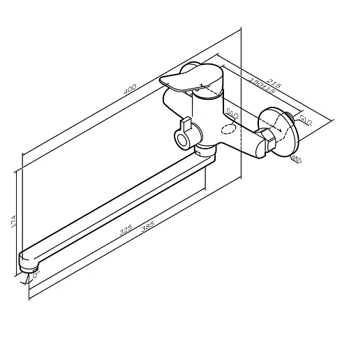 Смеситель для ванны AM.PM X-Joy F85A90200 излив 325 мм, хром Смеситель для ванны AM.PM X-Joy F85A90200 излив 325 мм, хром