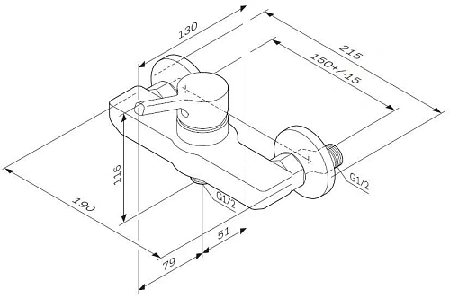 Смеситель для ванны AM.PM X-Joy F85B20000 Смеситель для ванны AM.PM X-Joy F85B20000