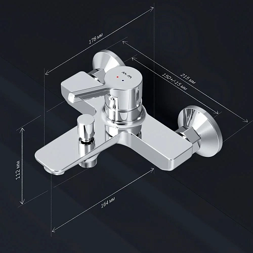 Смеситель для ванны AM.PM X-Joy S F85B10000 хром Смеситель для ванны AM.PM X-Joy S F85B10000 хром