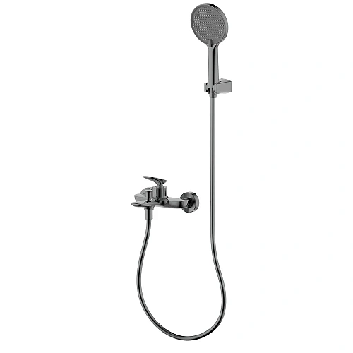 Смеситель для ванны AQUAme Como AQM6512GM с душевым набором, 3 режима, Gun metal Смеситель для ванны AQUAme Como AQM6512GM с душевым набором, 3 режима, Gun metal