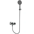 Смеситель для ванны AQUAme Imola AQM6712GM с душевым набором, 120 мм, 3 режима, Серый матовый Смеситель для ванны AQUAme Imola AQM6712GM с душевым набором, 120 мм, 3 режима, Серый матовый