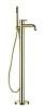 Смеситель для ванны AQUAme Siena AQM6218BG напольный (монтажная часть в комплекте), золото шлифованное