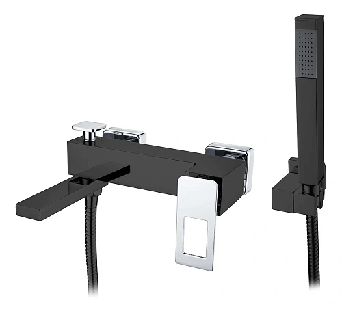 Смеситель для ванны Boheme BlackChrome 143-BCR с душем Смеситель для ванны Boheme BlackChrome 143-BCR с душем