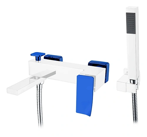 Смеситель для ванны Boheme ChromeBlue 143-CRUV.2 с душем Смеситель для ванны Boheme ChromeBlue 143-CRUV.2 с душем