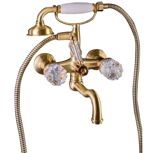 Смеситель для ванны Boheme CRYSTAL бронза (двуручковый) 313-CRST Смеситель для ванны Boheme CRYSTAL бронза (двуручковый) 313-CRST