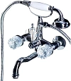 Смеситель для ванны Boheme CRYSTAL хром (двуручковый) 273-CRST Смеситель для ванны Boheme CRYSTAL хром (двуручковый) 273-CRST