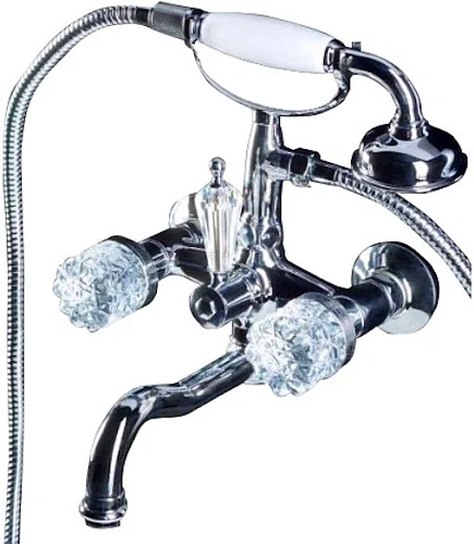 Смеситель для ванны Boheme CRYSTAL хром (двуручковый) 273-CRST Смеситель для ванны Boheme CRYSTAL хром (двуручковый) 273-CRST