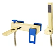 Смеситель для ванны Boheme GoldBlue 143-GUV с душем Смеситель для ванны Boheme GoldBlue 143-GUV с душем