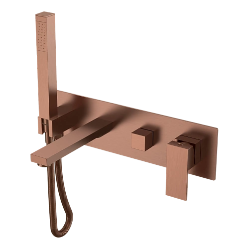 Смеситель для ванны Boheme Qubic 474-2-BRB встроенный Brushed Bronze Смеситель для ванны Boheme Qubic 474-2-BRB встроенный Brushed Bronze