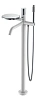 Смеситель для ванны Boheme STICK 129-WCR напольный WHITE DIAMOND CHROME