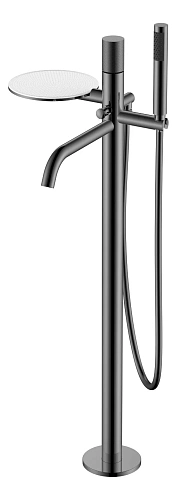 Смеситель для ванны Boheme STICK Shine Gun Metal c ручкой TOUCH напольный 129-SGM.2 графит глянец Смеситель для ванны Boheme STICK Shine Gun Metal c ручкой TOUCH напольный 129-SGM.2 графит глянец