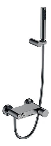 Смеситель для ванны Boheme STICK Shine Gun Metall c ручкой DIAMOND 123-SGM графит глянец Смеситель для ванны Boheme STICK Shine Gun Metall c ручкой DIAMOND 123-SGM графит глянец