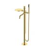 Смеситель для ванны Boheme STICK напольный GOLD SPIRALE 129-GG.4
