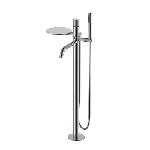 Смеситель для ванны Boheme STICK напольный NIKEL BRUSH SPIRALE 129-NB.4 Смеситель для ванны Boheme STICK напольный NIKEL BRUSH SPIRALE 129-NB.4