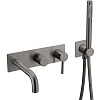 Смеситель для ванны Boheme Uno Gun Metal 464-3-GM встраиваемый