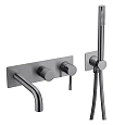 Смеситель для ванны Boheme Uno Shine Gun Metal 464-3-SGM встраиваемый Смеситель для ванны Boheme Uno Shine Gun Metal 464-3-SGM встраиваемый