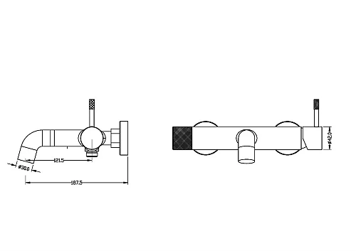 Смеситель для ванны Boheme Uno Черный 463-B Смеситель для ванны Boheme Uno Черный 463-B