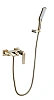 Смеситель для ванны Boheme VENTURO золото 383 с душевым гарнитуром