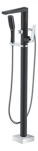 Смеситель для ванны Boheme VENTURO черный+хром 379-B напольный Смеситель для ванны Boheme VENTURO черный+хром 379-B напольный