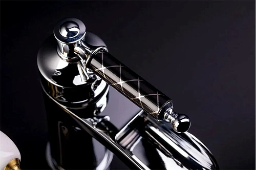 Смеситель для ванны Boheme Vogue 203-MR-B бронза Murano, черное Смеситель для ванны Boheme Vogue 203-MR-B бронза Murano, черное