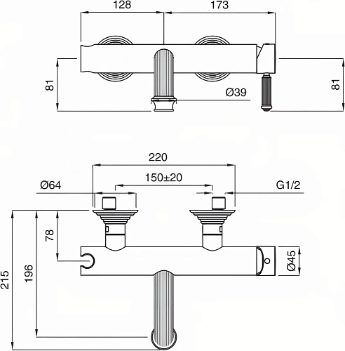 Смеситель для ванны CEZARES APHRODITE-VDM-01-Bi Смеситель для ванны CEZARES APHRODITE-VDM-01-Bi